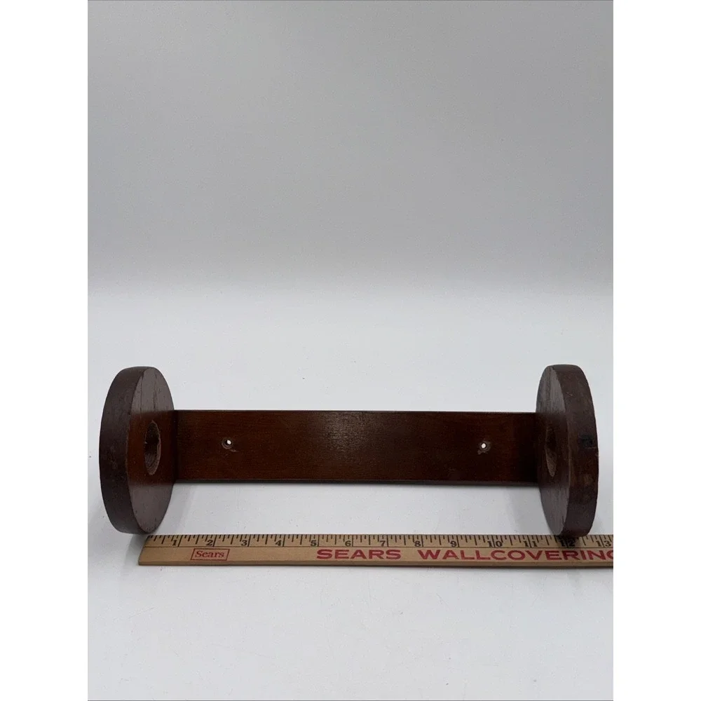 Vintage Wooden Wall Mount Paper Towel Holder Cottage Core Rustic Kitchen Decor